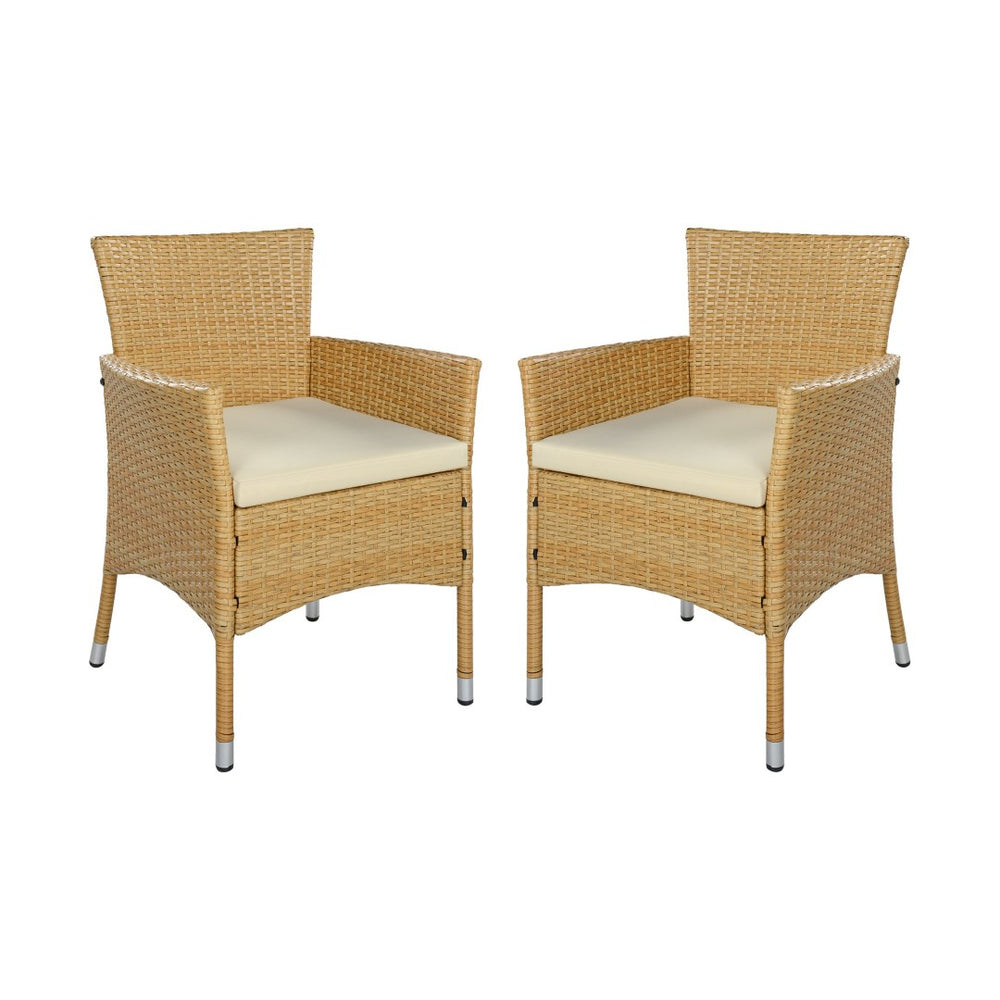 English Elm Malta Stainless Steel Dining Chair Set Modernist Tubular Frame for Contemporary Spaces Natural N776P402144Y