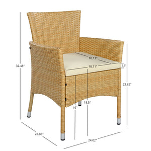 English Elm Malta Stainless Steel Dining Chair Set Modernist Tubular Frame for Contemporary Spaces Natural N776P402144Y