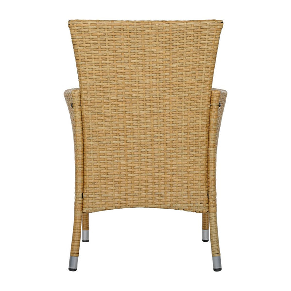 English Elm Malta Stainless Steel Dining Chair Set Modernist Tubular Frame for Contemporary Spaces Natural N776P402144Y