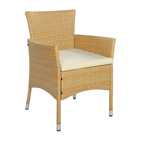 English Elm Malta Stainless Steel Dining Chair Set Modernist Tubular Frame for Contemporary Spaces Natural N776P402144Y