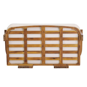 English Elm Kanso Solid Acacia 2 Piece Outdoor Loveseat Set with Weather Resistant Cushions N776P402166W
