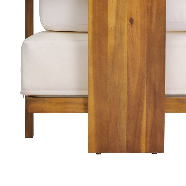 English Elm Kanso Solid Acacia 2 Piece Outdoor Loveseat Set with Weather Resistant Cushions N776P402166W