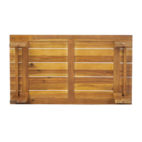 English Elm Kanso Solid Acacia 2 Piece Outdoor Loveseat Set with Weather Resistant Cushions N776P402166W