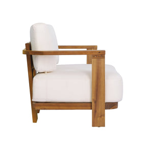 English Elm Kanso Solid Acacia 2 Piece Outdoor Loveseat Set with Weather Resistant Cushions N776P402166W