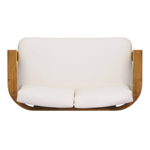 English Elm Kanso Solid Acacia 2 Piece Outdoor Loveseat Set with Weather Resistant Cushions N776P402166W