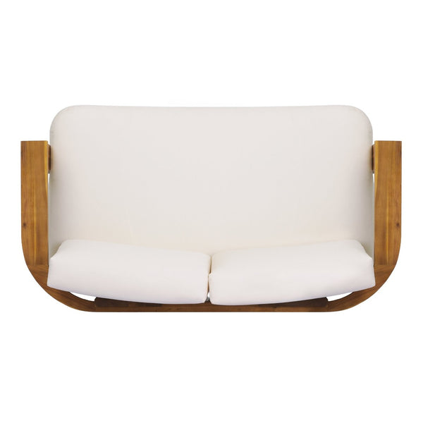 English Elm Kanso Solid Acacia 2 Piece Outdoor Loveseat Set with Weather Resistant Cushions N776P402166W
