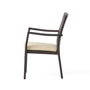 English Elm Corsica All-weather Wicker Outdoor Dining Chairs with Cushions for Patio or Deck N776P403778B