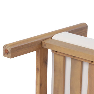 English Elm Pablo Outdoor Acacia Wood Arm Chair with Water Resistant Upholstery for Patio N776P409031W
