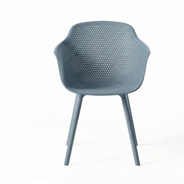 English Elm Lotus Outdoor Dining Chairs Set of 2 Geometric Perforated Weather Resistant Patio N776P417868G