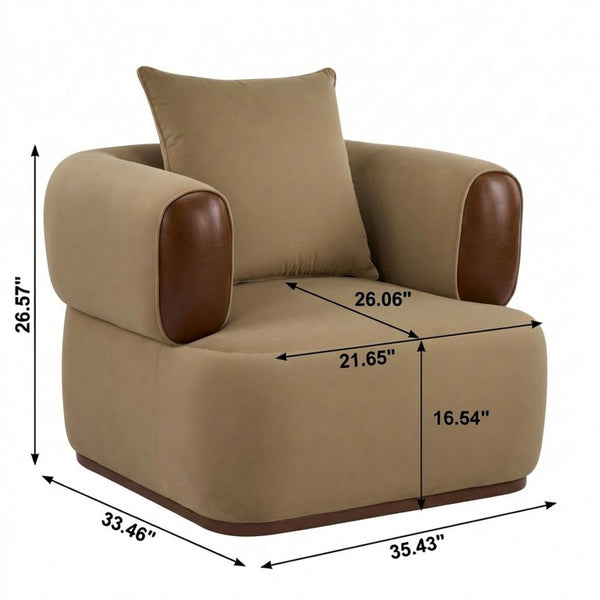 English Elm Bblythe Velvet Accent Arm Chairs Set of 2 Wrap Around Back for Modern Living N776P418607B-2