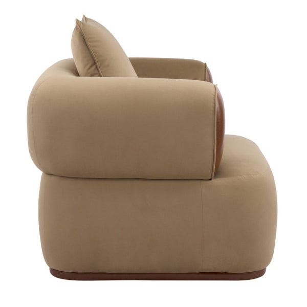 English Elm Bblythe Velvet Accent Arm Chairs Set of 2 Wrap Around Back for Modern Living N776P418607B-2