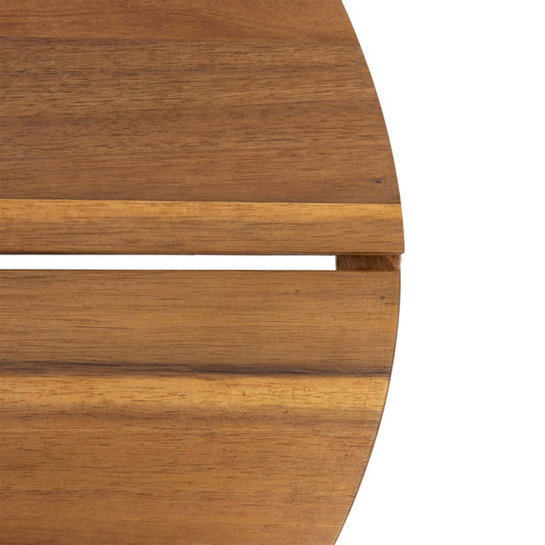 English Elm Acacia Solid Wood Outdoor Round Tripod Side Table for Patio Balcony and Poolside Teak N776P427176T