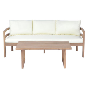 English Elm Alger Outdoor Solid Wood 3 Seat Sofa Set with Weather Resistant Frame for Patio N776P427881T