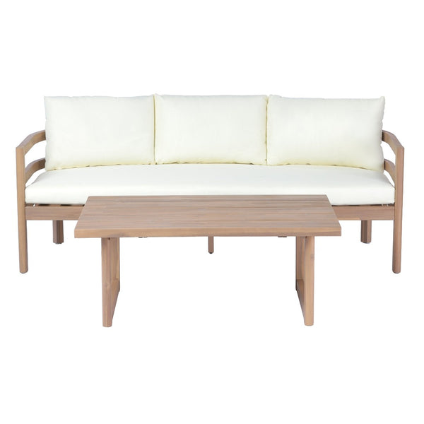 English Elm Alger Outdoor Solid Wood 3 Seat Sofa Set with Weather Resistant Frame for Patio N776P427881T