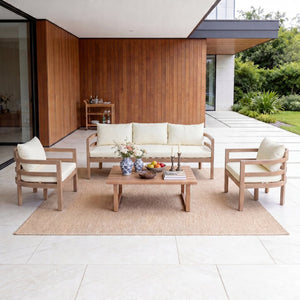 English Elm Alger Outdoor Solid Wood 5 Seat Sofa Set for Patio Deck and Poolside Lounging N776P427882T-2_N776P427881T
