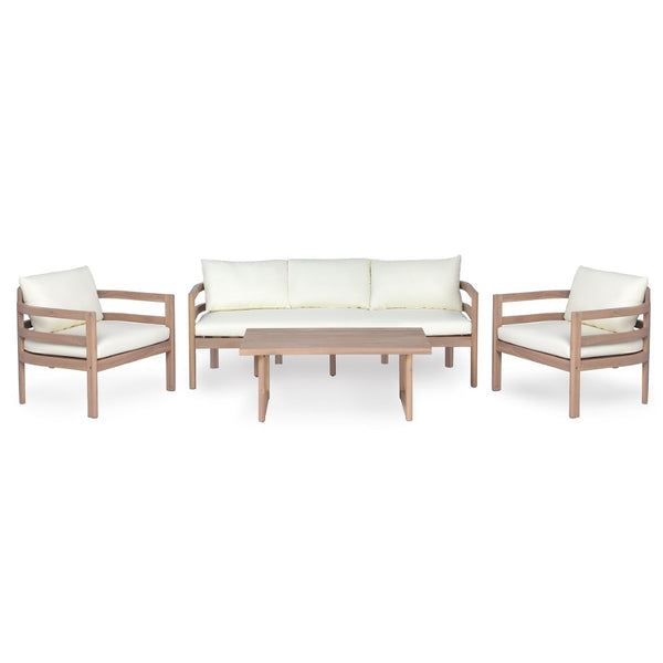 English Elm Alger Outdoor Solid Wood 5 Seat Sofa Set for Patio Deck and Poolside Lounging N776P427882T-2_N776P427881T