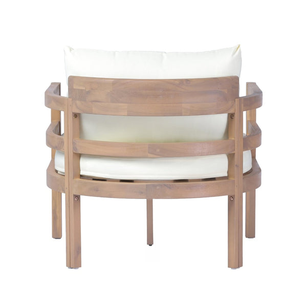 English Elm Alger Outdoor Solid Wood Club Chair with Weather Resistant Finish for Patio Decks N776P427882T