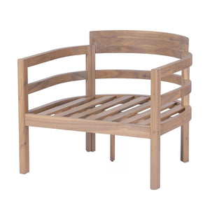 English Elm Alger Outdoor Solid Wood Club Chair with Weather Resistant Finish for Patio Decks N776P427882T