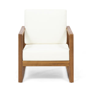 English Elm Belgian Solid Acacia Hardwood Outdoor Club Chair with Open Slat Design for Patio N776P428329B