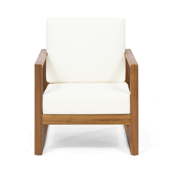English Elm Belgian Solid Acacia Hardwood Outdoor Club Chair with Open Slat Design for Patio N776P428329B