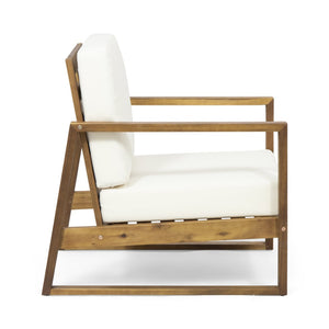 English Elm Belgian Solid Acacia Hardwood Outdoor Club Chair with Open Slat Design for Patio N776P428329B