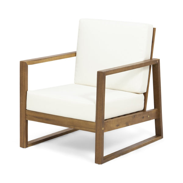 English Elm Belgian Solid Acacia Hardwood Outdoor Club Chair with Open Slat Design for Patio N776P428329B