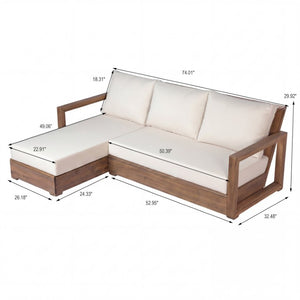 English Elm Outdoor Solid Acacia Hardwood Sofa Set Modern Lounging Patio Seating for Backyard N776P430483B_N776P404822B_69079.00BBGE