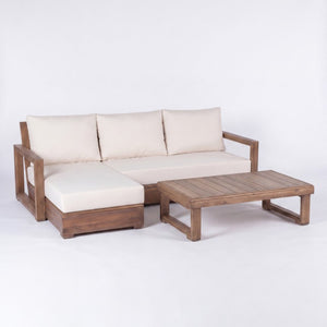 English Elm Outdoor Solid Acacia Hardwood Sofa Set Modern Lounging Patio Seating for Backyard N776P430483B_N776P404822B_69079.00BBGE