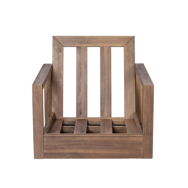 English Elm 2Pcs Westchester Outdoor Swivel Chairs Acacia Wood Frame Plush Cushioned Patio Set N776P430484B-2