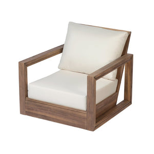 English Elm 2Pcs Westchester Outdoor Swivel Chairs Acacia Wood Frame Plush Cushioned Patio Set N776P430484B-2