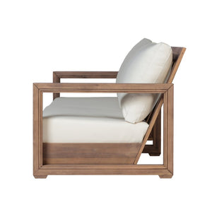 English Elm 2Pcs Westchester Outdoor Swivel Chairs Acacia Wood Frame Plush Cushioned Patio Set N776P430484B-2