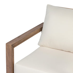 English Elm Westchester Outdoor Swivel Accent Chair Acacia Wood Frame Plush Cushion Patio Seat N776P430484B