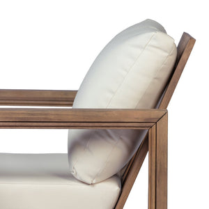 English Elm Westchester Outdoor Swivel Accent Chair Acacia Wood Frame Plush Cushion Patio Seat N776P430484B
