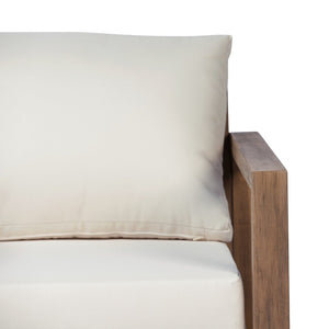 English Elm Westchester Outdoor Swivel Accent Chair Acacia Wood Frame Plush Cushion Patio Seat N776P430484B
