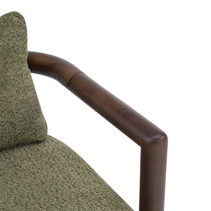 English Elm Bblythe Boucle Accent Chair Solid Rubberwood Frame Textured Fabric for Modern Living Olive Green N776P439725G