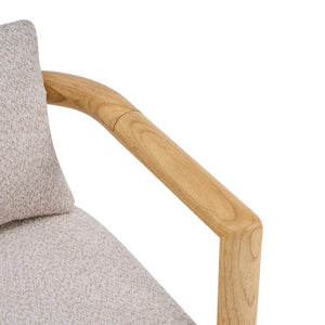 English Elm Bblythe Boucle Accent Chair Solid Rubberwood Frame Textured Fabric for Modern Living Wheat N776P439725L