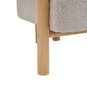 English Elm Bblythe Boucle Accent Chair Solid Rubberwood Frame Textured Fabric for Modern Living Wheat N776P439725L