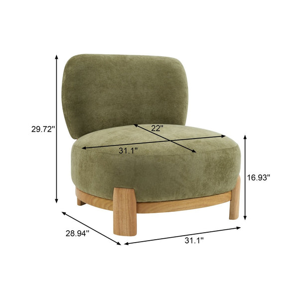 English Elm Roxanne Wide Seat Upholstered Accent Chair Soft Textured Fabric for Any Room N776P439796G