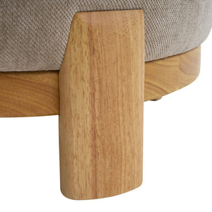 English Elm Roxanne Wide Seat Upholstered Accent Chair Soft Textured Fabric for Any Room Light Brown N776P439796L