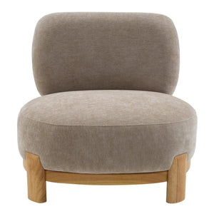 English Elm Roxanne Wide Seat Upholstered Accent Chair Soft Textured Fabric for Any Room Light Brown N776P439796L