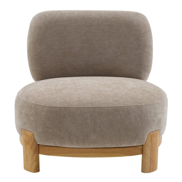 English Elm Roxanne Wide Seat Upholstered Accent Chair Soft Textured Fabric for Any Room Light Brown N776P439796L