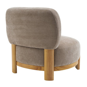 English Elm Roxanne Wide Seat Upholstered Accent Chair Soft Textured Fabric for Any Room Light Brown N776P439796L
