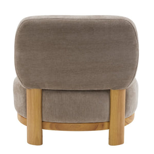 English Elm Roxanne Wide Seat Upholstered Accent Chair Soft Textured Fabric for Any Room Light Brown N776P439796L