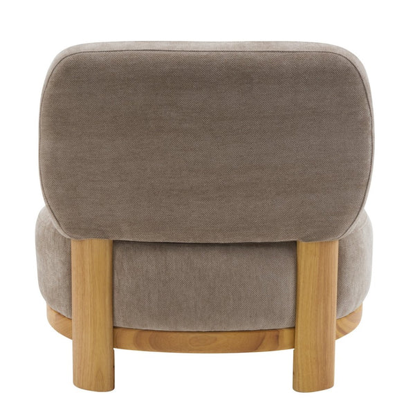 English Elm Roxanne Wide Seat Upholstered Accent Chair Soft Textured Fabric for Any Room Light Brown N776P439796L