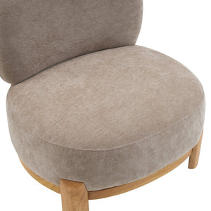 English Elm Roxanne Wide Seat Upholstered Accent Chair Soft Textured Fabric for Any Room Light Brown N776P439796L