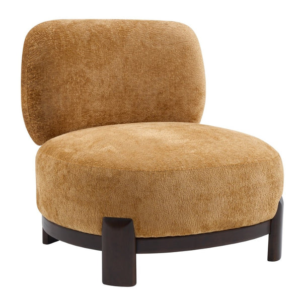 English Elm Roxanne Wide Seat Upholstered Accent Chair Soft Textured Fabric for Any Room Pumpkin Yellow N776P439796Y