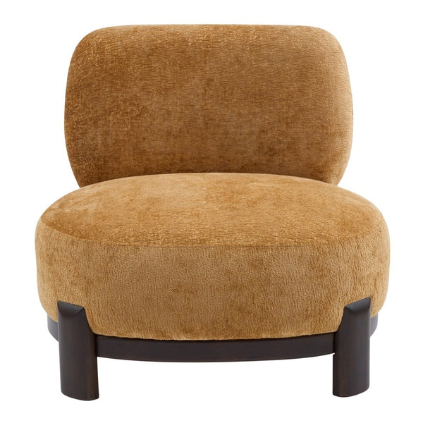 English Elm Roxanne Wide Seat Upholstered Accent Chair Soft Textured Fabric for Any Room Pumpkin Yellow N776P439796Y
