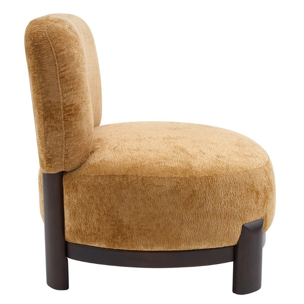English Elm Roxanne Wide Seat Upholstered Accent Chair Soft Textured Fabric for Any Room Pumpkin Yellow N776P439796Y