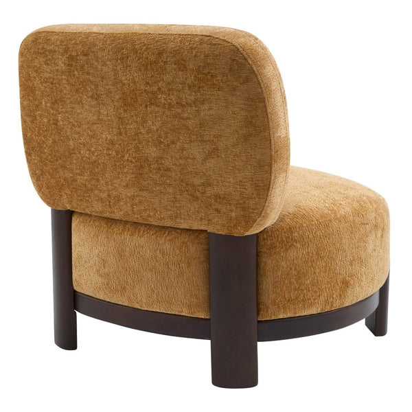 English Elm Roxanne Wide Seat Upholstered Accent Chair Soft Textured Fabric for Any Room Pumpkin Yellow N776P439796Y