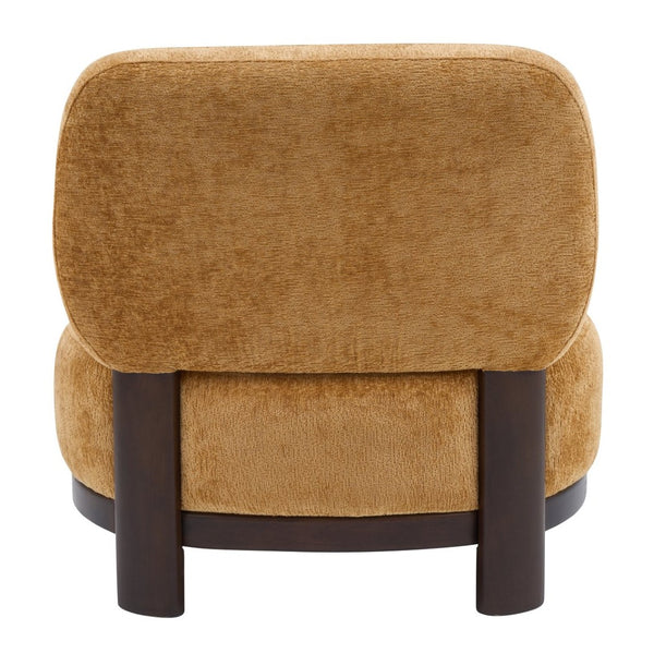 English Elm Roxanne Wide Seat Upholstered Accent Chair Soft Textured Fabric for Any Room Pumpkin Yellow N776P439796Y